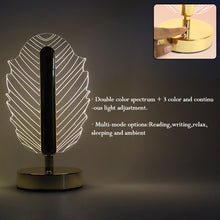 Premium Leaf Shape Crystal Table Lamp (1 Pc)